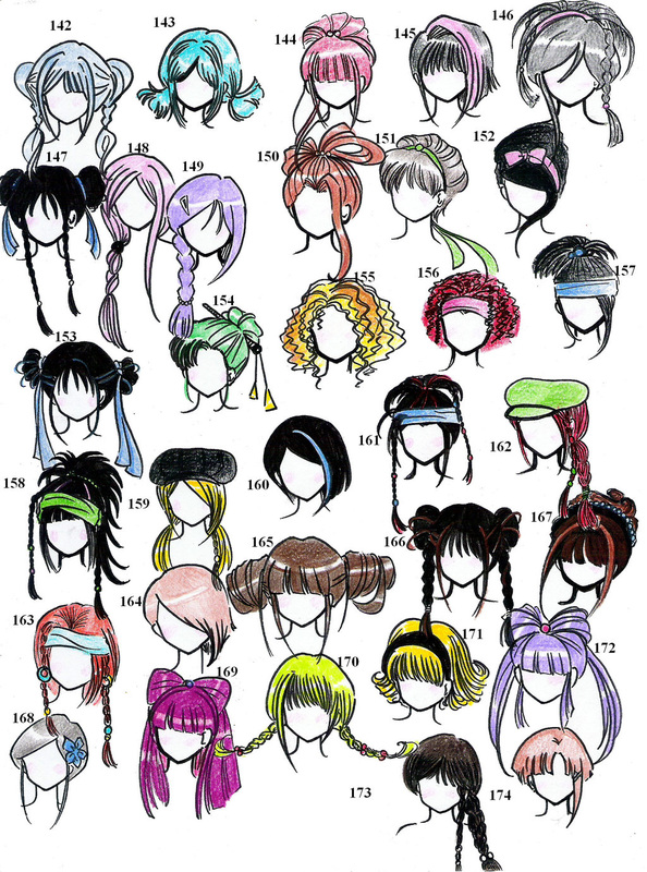 Hair styles - How to draw anime